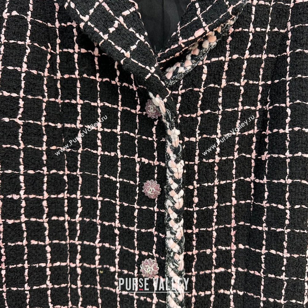 CHANEL Black, Pink Silver WOOL TWEED JACKET P75802 2023 FW (QIQI-231110-02)