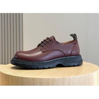 dior Buffalo Derby Shoe BURGUNDY 2023 (SHOUHE-240327-02)