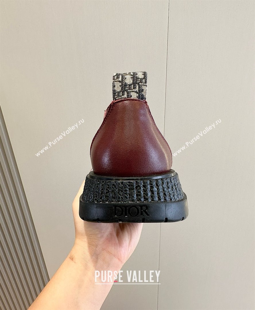 dior Buffalo Derby Shoe BURGUNDY 2023 (SHOUHE-240327-02)