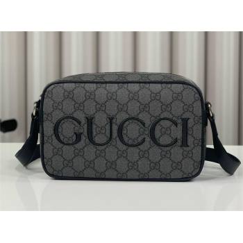 Gucci mini shoulder bag in black GG Supreme canvas 768391 2024 (DELIHANG-240423-16)