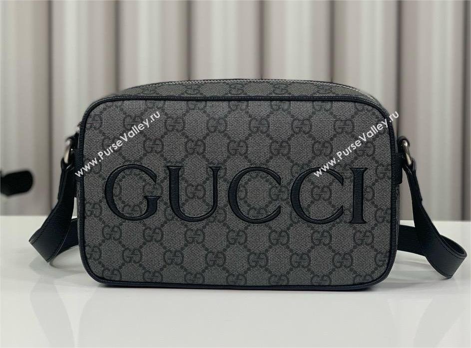 Gucci mini shoulder bag in black GG Supreme canvas 768391 2024 (DELIHANG-240423-16)