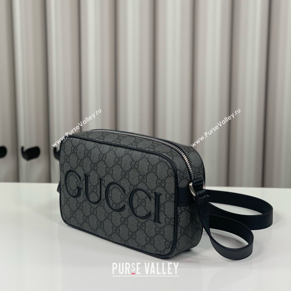 Gucci mini shoulder bag in black GG Supreme canvas 768391 2024 (DELIHANG-240423-16)