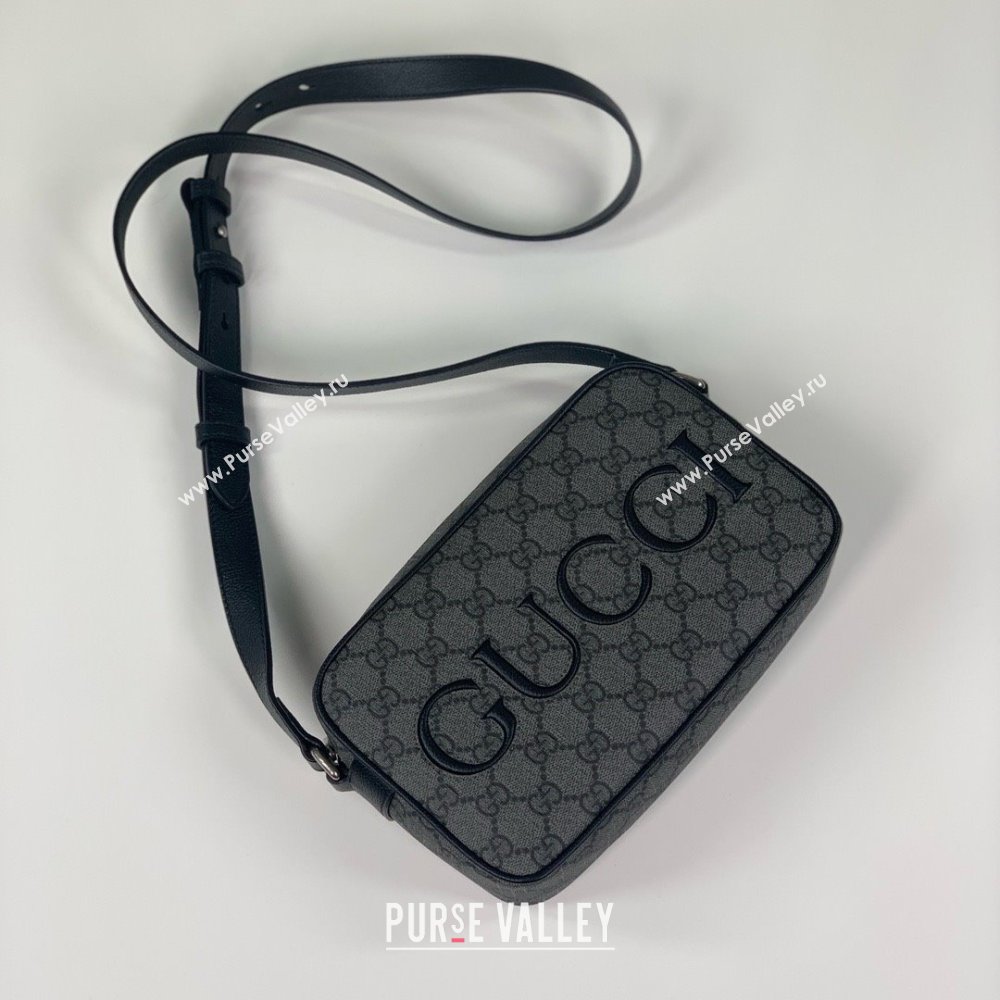 Gucci mini shoulder bag in black GG Supreme canvas 768391 2024 (DELIHANG-240423-16)