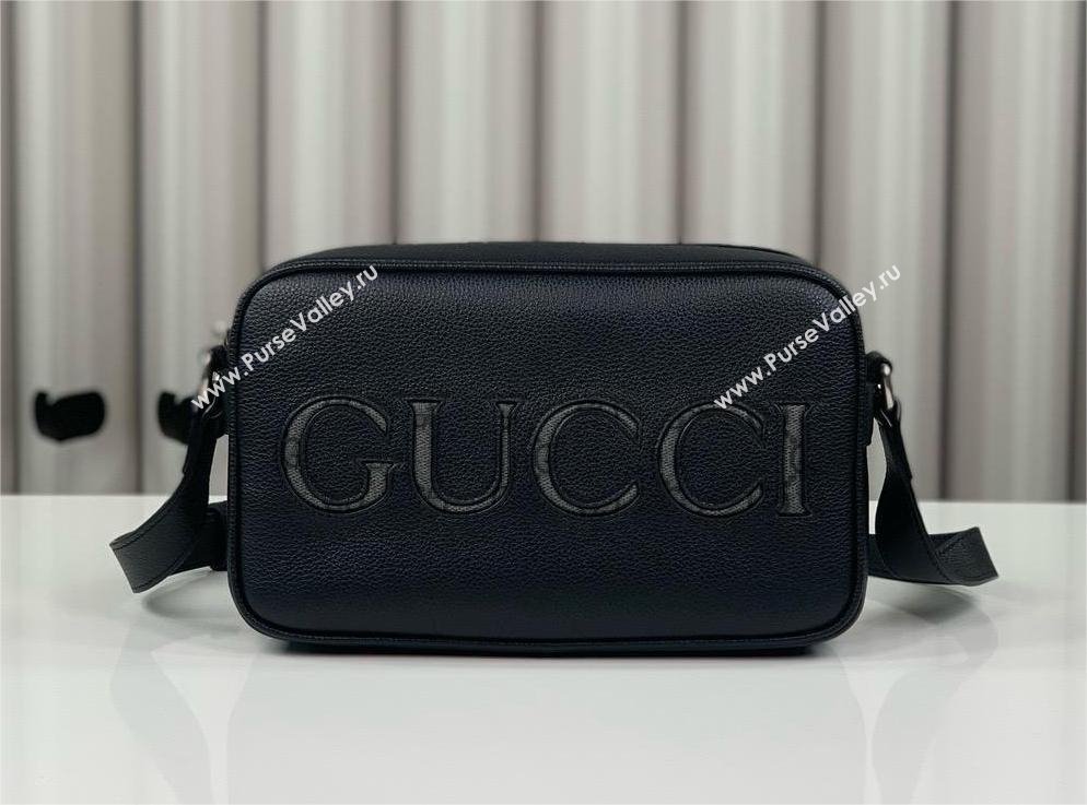 Gucci mini shoulder bag in black leather 768391 2024 (DELIHANG-240423-15)