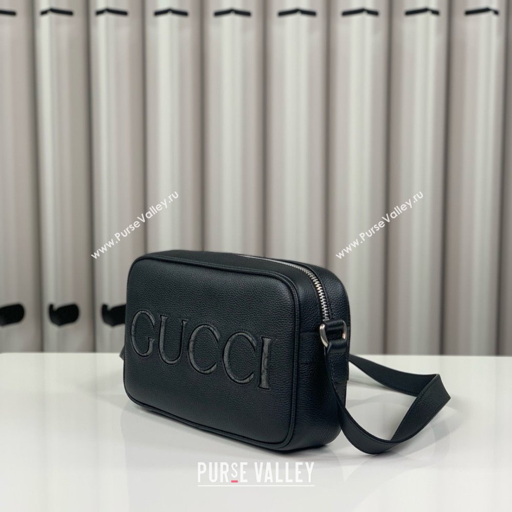 Gucci mini shoulder bag in black leather 768391 2024 (DELIHANG-240423-15)