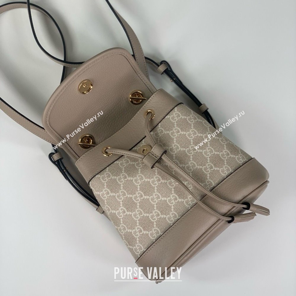 gucci ophidia mini backpack in Beige and white GG Supreme canvas 795221 2024 (DELIHANG-240423-18)