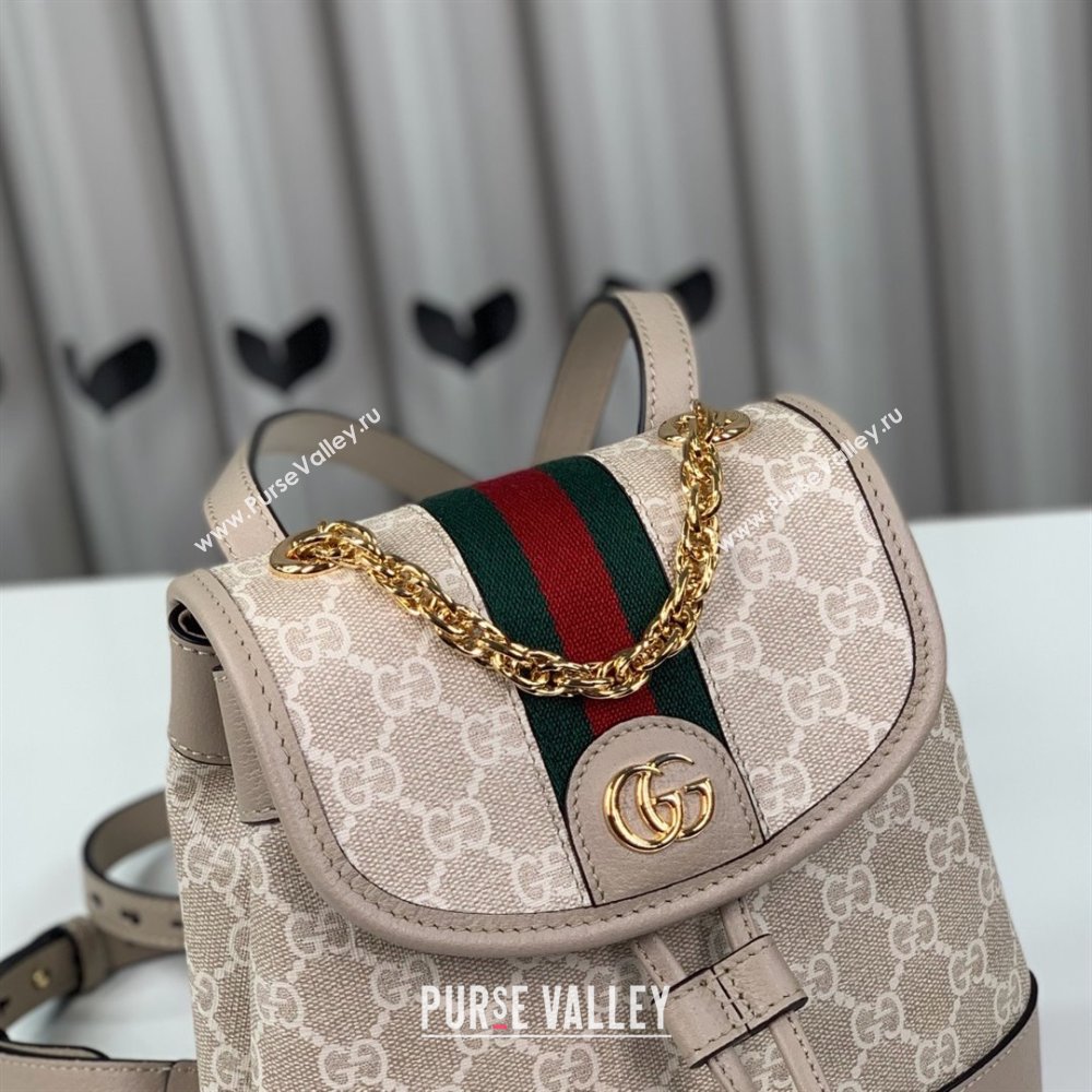 gucci ophidia mini backpack in Beige and white GG Supreme canvas 795221 2024 (DELIHANG-240423-18)