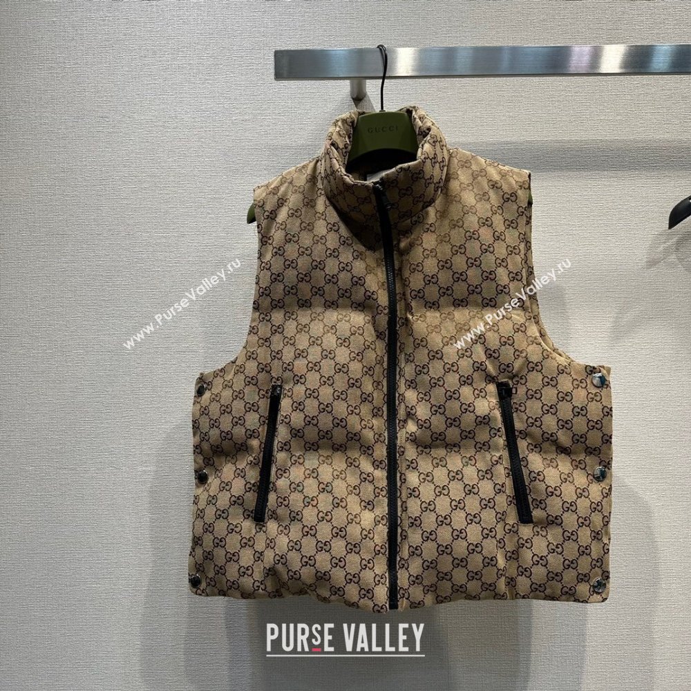gucci GG canvas padded vest 2023 (qiqi-231221-04)