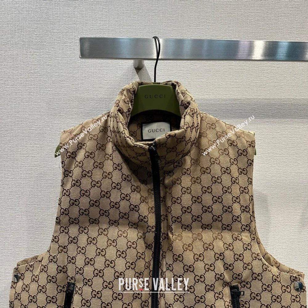 gucci GG canvas padded vest 2023 (qiqi-231221-04)