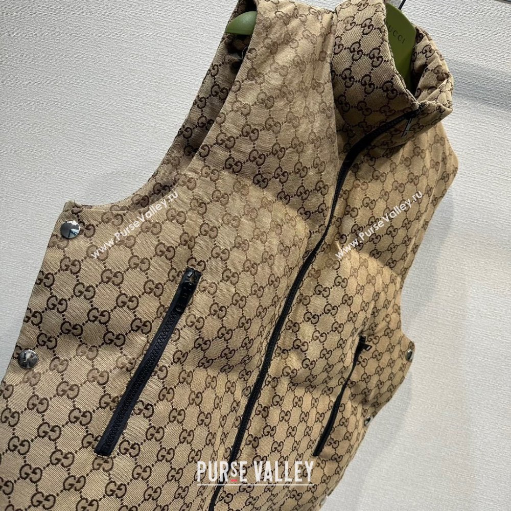 gucci GG canvas padded vest 2023 (qiqi-231221-04)