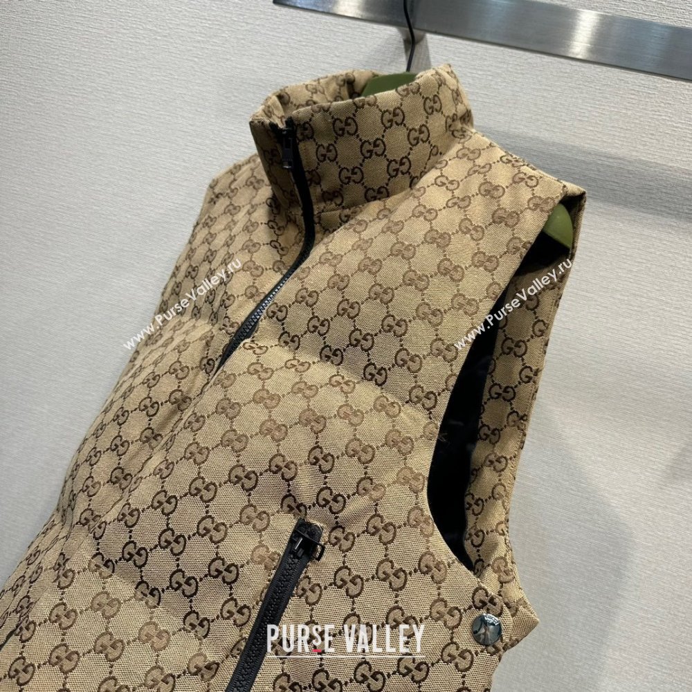 gucci GG canvas padded vest 2023 (qiqi-231221-04)