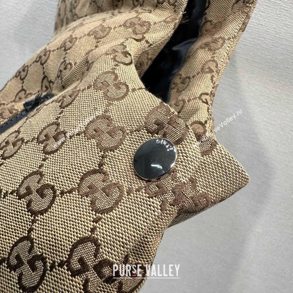 gucci GG canvas padded vest 2023 (qiqi-231221-04)