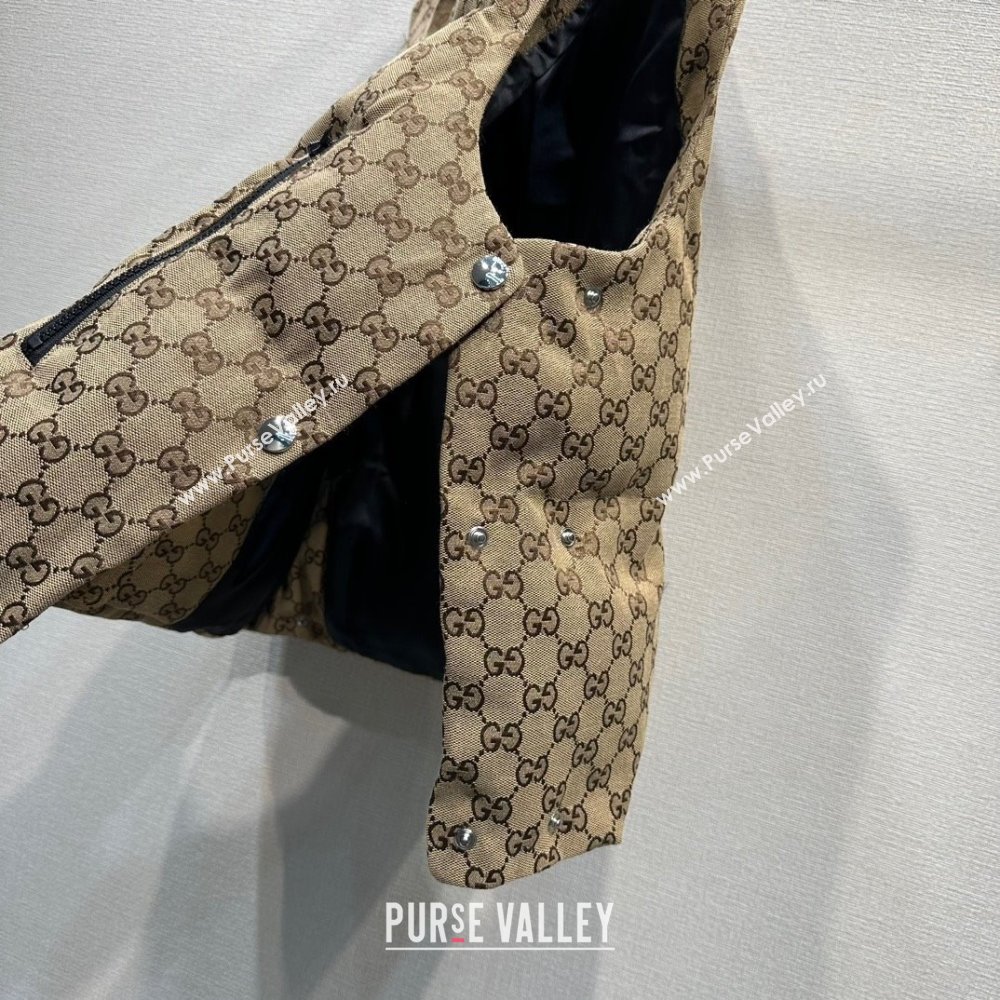 gucci GG canvas padded vest 2023 (qiqi-231221-04)
