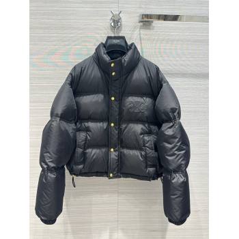 celine cropped triomphe down jacket in lightweight nylon Black 2023 (qiqi-231221-11)