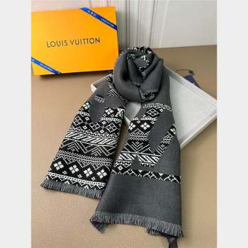 Louis Vuitton MNG Two-Sided Scarf m77947 grey 2023(original quality) (wtz-230919-04)