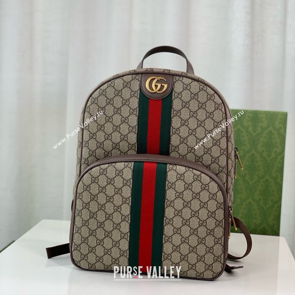 GUCCI Ophidia GG backpack IN Beige and ebony GG Supreme canvas 779901 2024 (DELIHANG-240423-19)