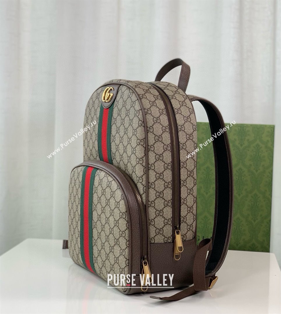 GUCCI Ophidia GG backpack IN Beige and ebony GG Supreme canvas 779901 2024 (DELIHANG-240423-19)