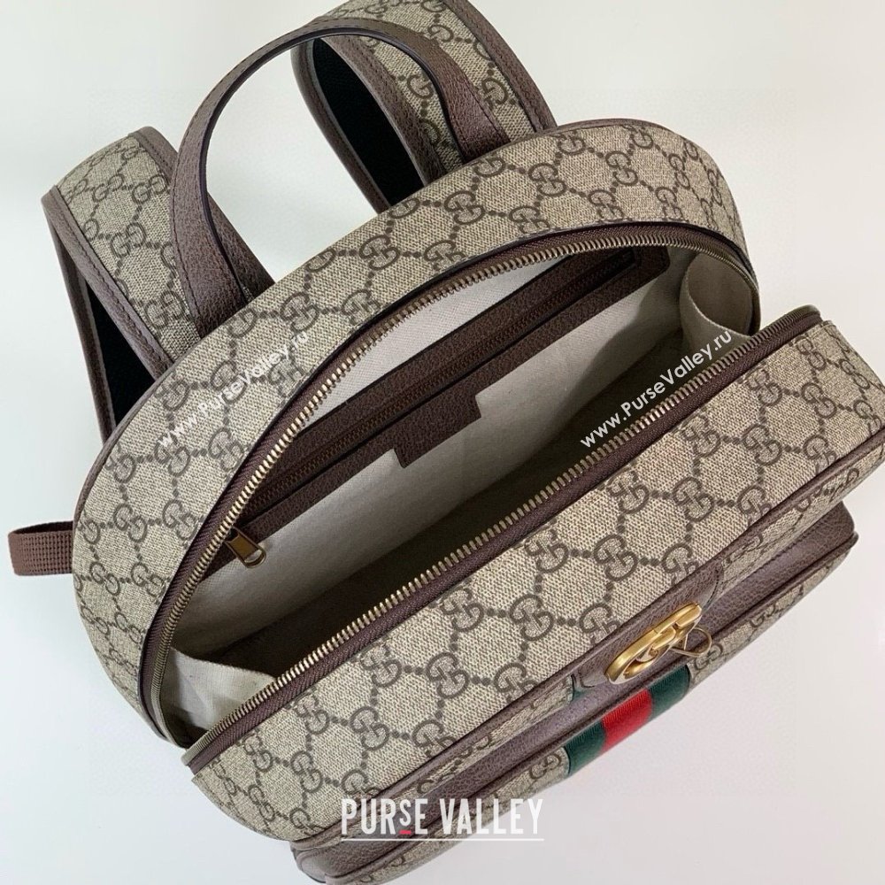 GUCCI Ophidia GG backpack IN Beige and ebony GG Supreme canvas 779901 2024 (DELIHANG-240423-19)