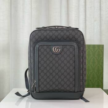 GUCCI Ophidia GG medium backpack IN Grey and black GG Supreme canvas 745718 2024 (DELIHANG-240423-22)