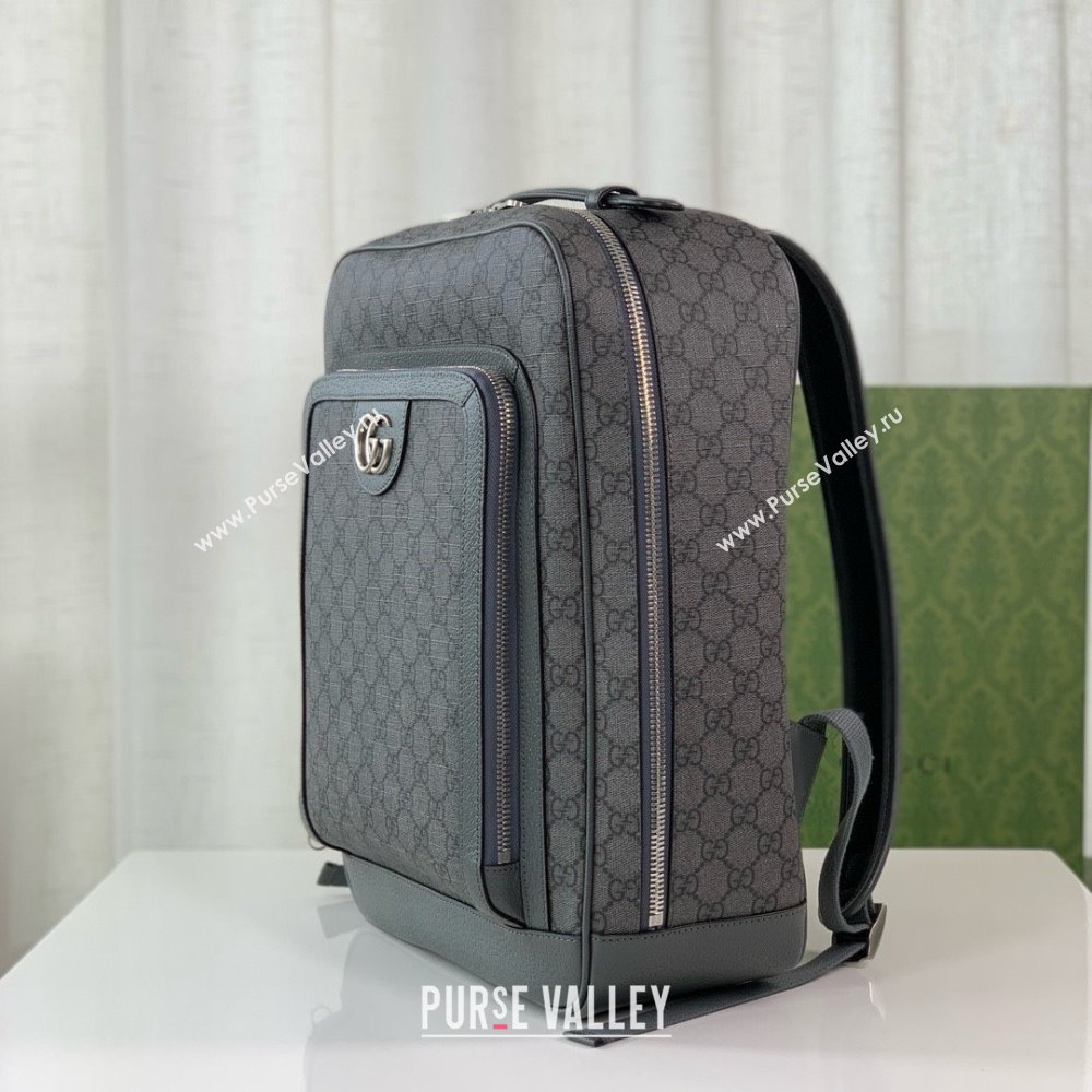 GUCCI Ophidia GG medium backpack IN Grey and black GG Supreme canvas 745718 2024 (DELIHANG-240423-22)