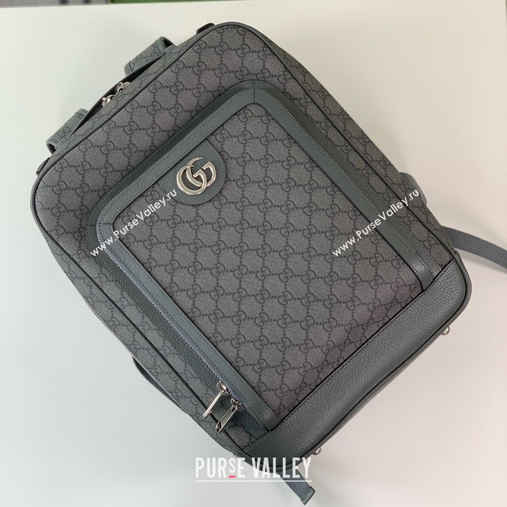 GUCCI Ophidia GG medium backpack IN Grey and black GG Supreme canvas 745718 2024 (DELIHANG-240423-22)