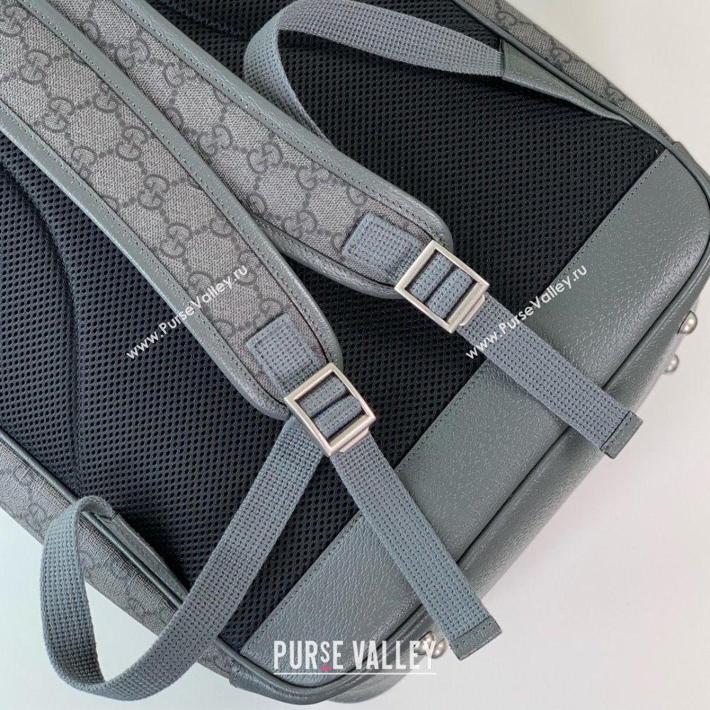 GUCCI Ophidia GG medium backpack IN Grey and black GG Supreme canvas 745718 2024 (DELIHANG-240423-22)