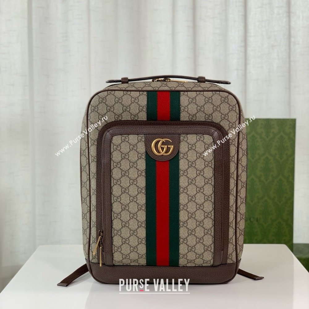 GUCCI Ophidia GG medium backpack IN Beige and ebony GG Supreme canvas 745718 2024 (DELIHANG-240423-23)
