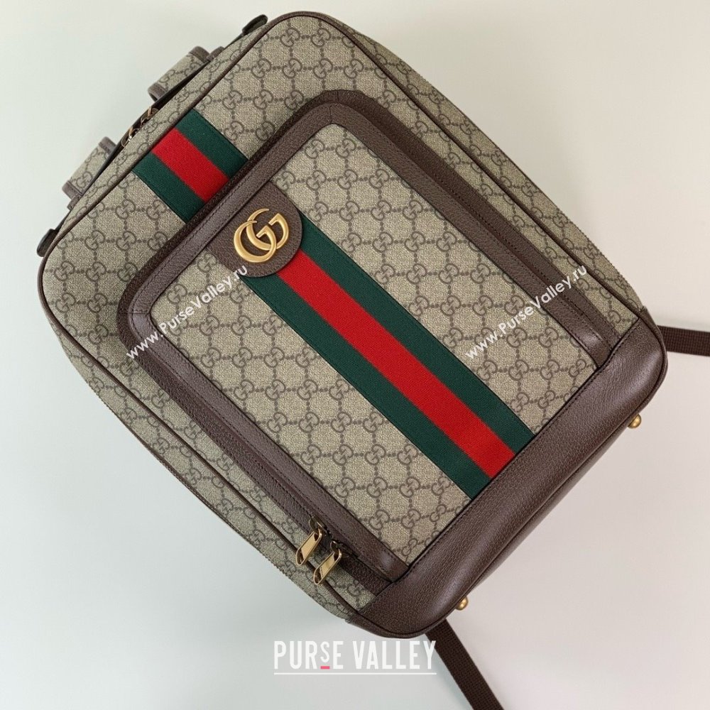 GUCCI Ophidia GG medium backpack IN Beige and ebony GG Supreme canvas 745718 2024 (DELIHANG-240423-23)