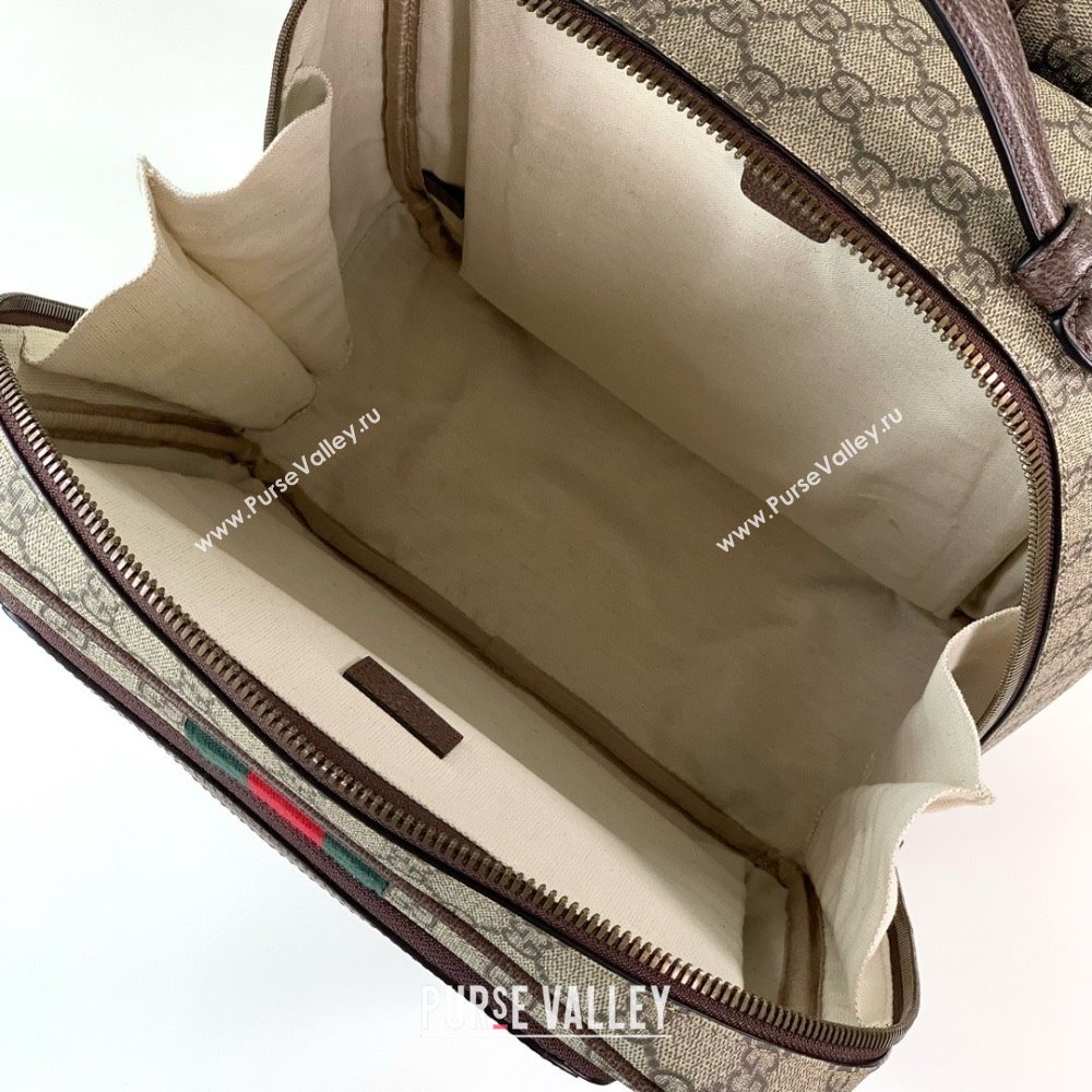 GUCCI Ophidia GG medium backpack IN Beige and ebony GG Supreme canvas 745718 2024 (DELIHANG-240423-23)