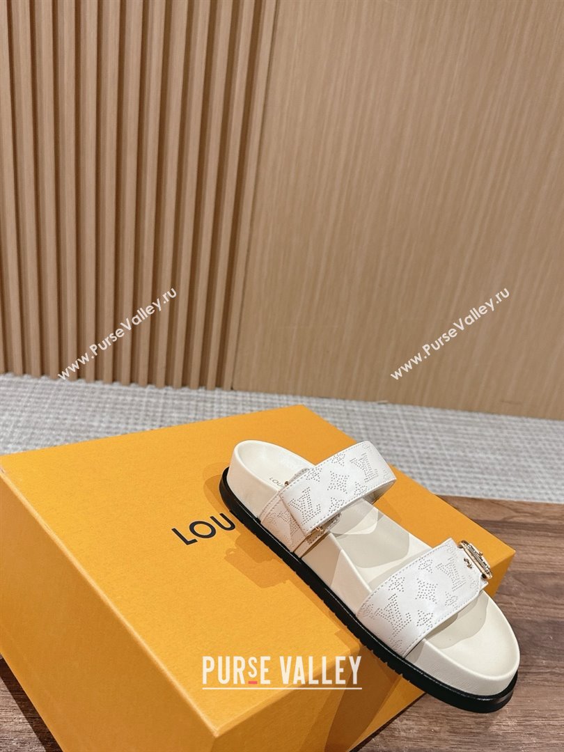 Louis Vuitton Bom Dia Flat Comfort Mule1ACKIR beige clair 2024 (kaola-240423-07)