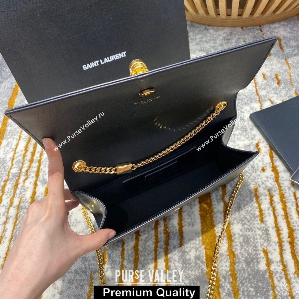 saint laurent Kate chain wallet with tassel in smooth calfskin 354119 BLACK/gold (jundu-3781)