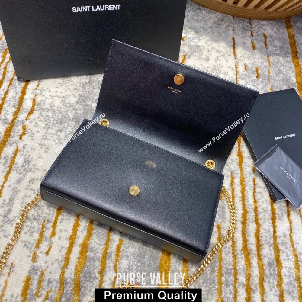 saint laurent Kate chain wallet with tassel in smooth calfskin 354119 BLACK/gold (jundu-3781)