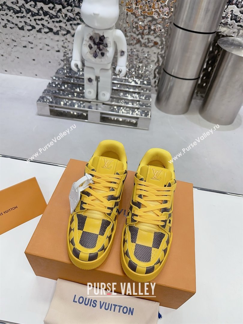 Louis Vuitton LV Trainer Sneaker 1ACN4J yellow 2024 (guoran-240423-04)