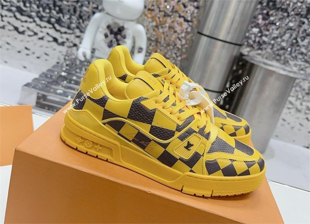 Louis Vuitton LV Trainer Sneaker 1ACN4J yellow 2024 (guoran-240423-04)