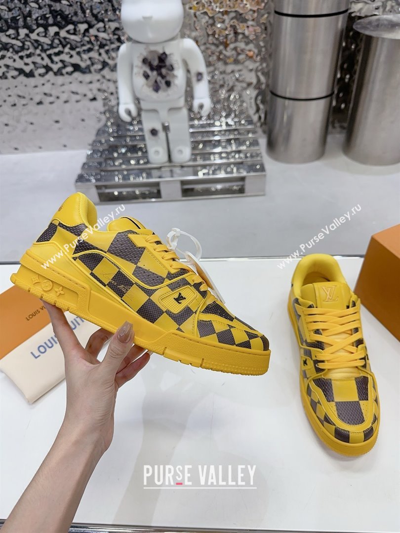 Louis Vuitton LV Trainer Sneaker 1ACN4J yellow 2024 (guoran-240423-04)