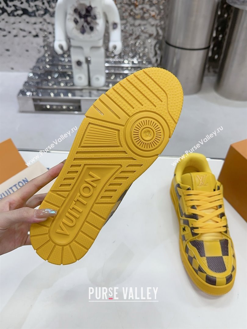 Louis Vuitton LV Trainer Sneaker 1ACN4J yellow 2024 (guoran-240423-04)