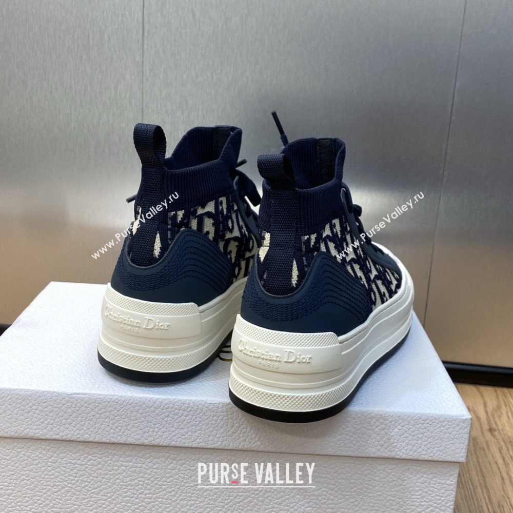 Dior blue Oblique Technical Mesh and Calfskin WalknDior platform Sneaker 2023 (jincheng-230920-04)