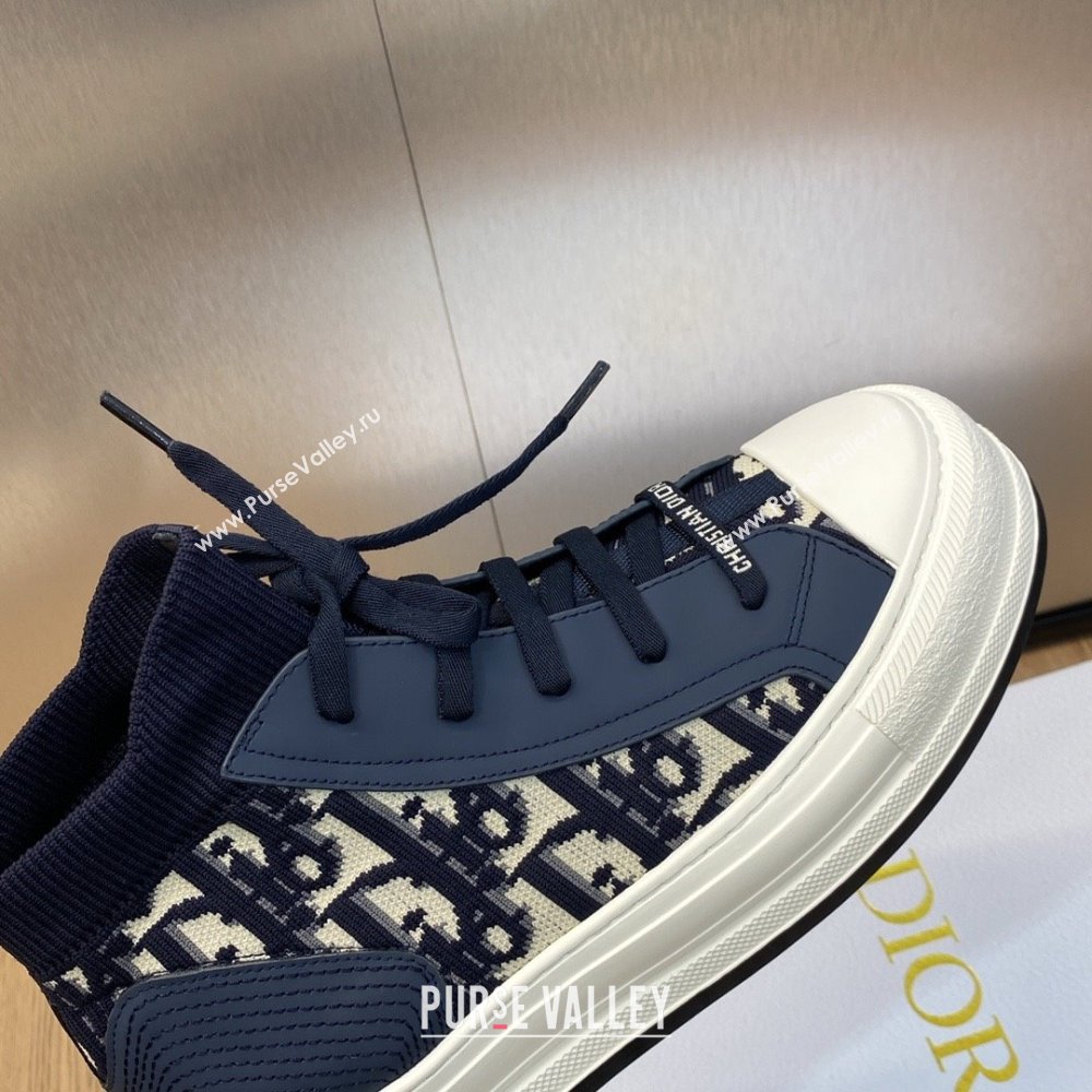 Dior blue Oblique Technical Mesh and Calfskin WalknDior platform Sneaker 2023 (jincheng-230920-04)