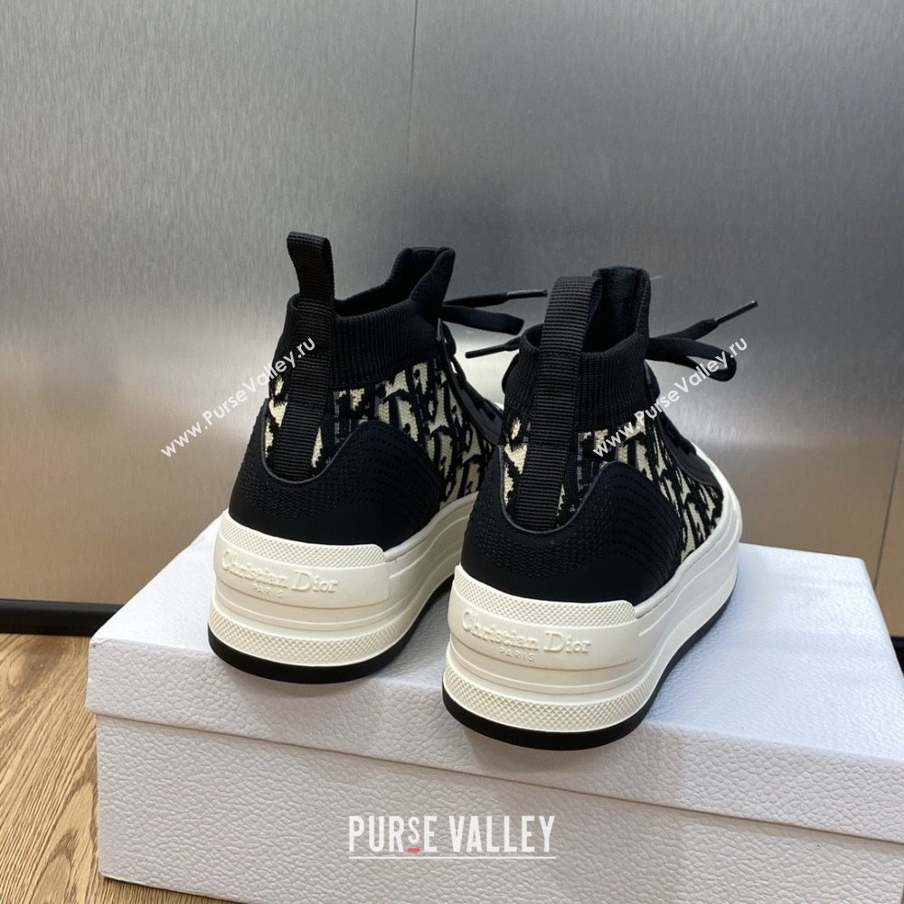 Dior black Oblique Technical Mesh and Calfskin WalknDior platform Sneaker 2023 (jincheng-230920-03)