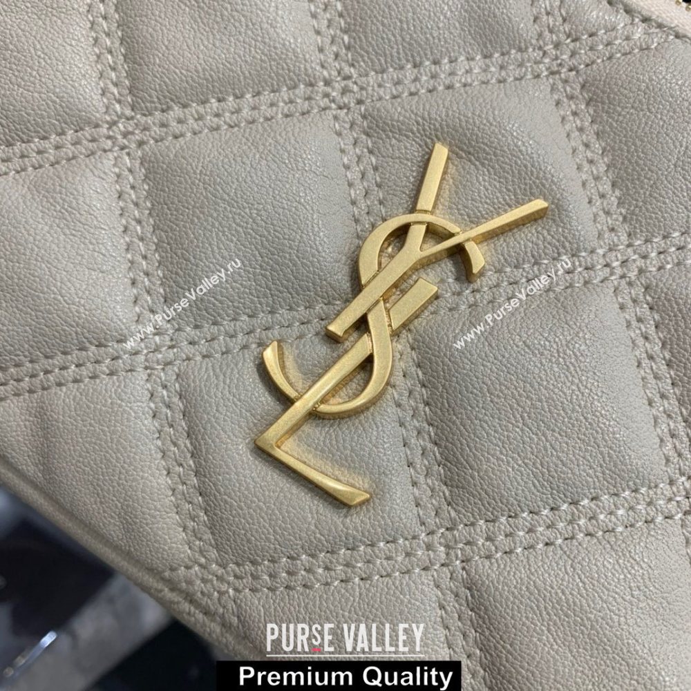saint laurent becky clutch bag in lambskin 608941 white (original quality) (jundu-9617)