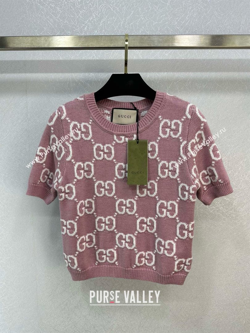 gucci GG knit wool top 772888 pink 2024 (qiqi-240409-05)