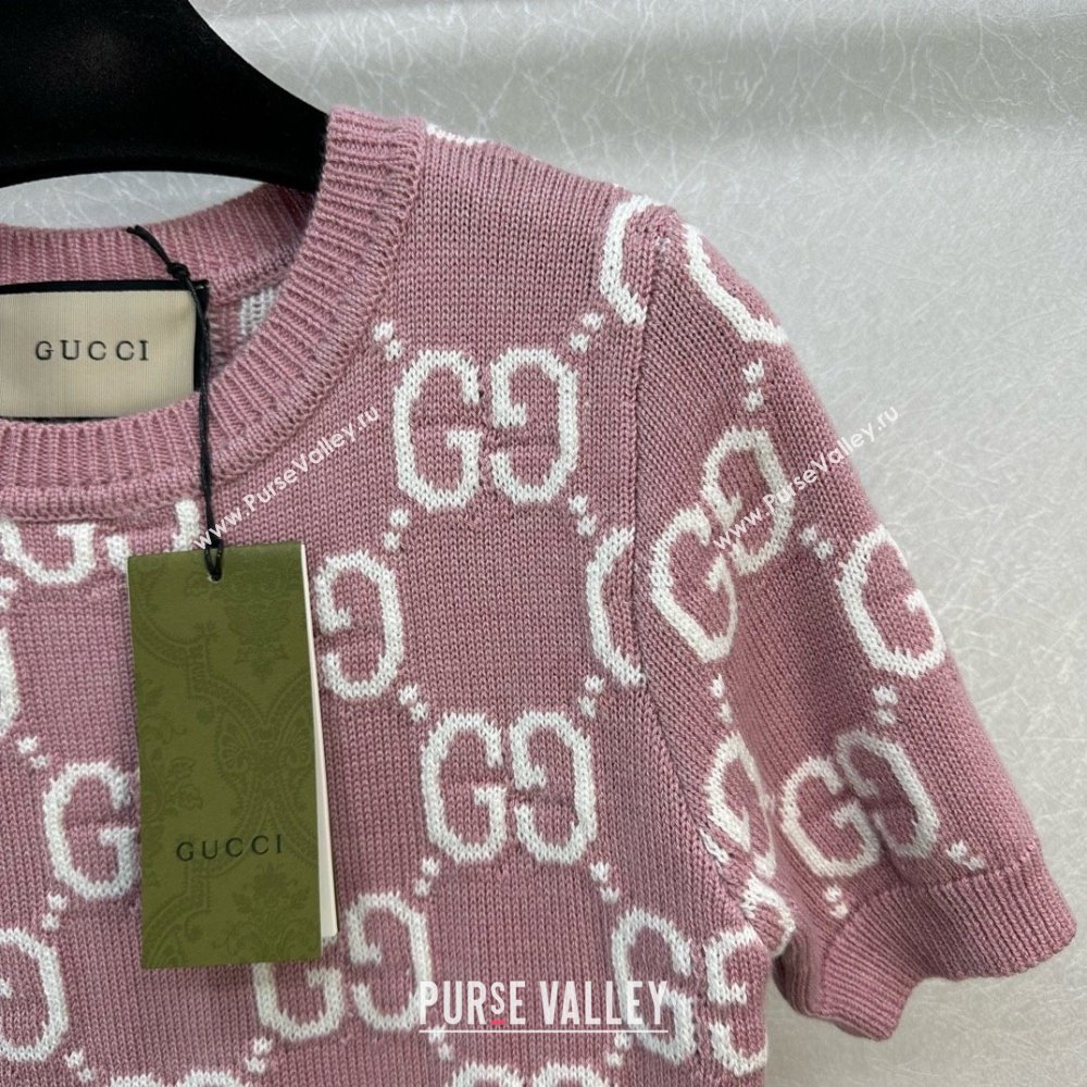 gucci GG knit wool top 772888 pink 2024 (qiqi-240409-05)