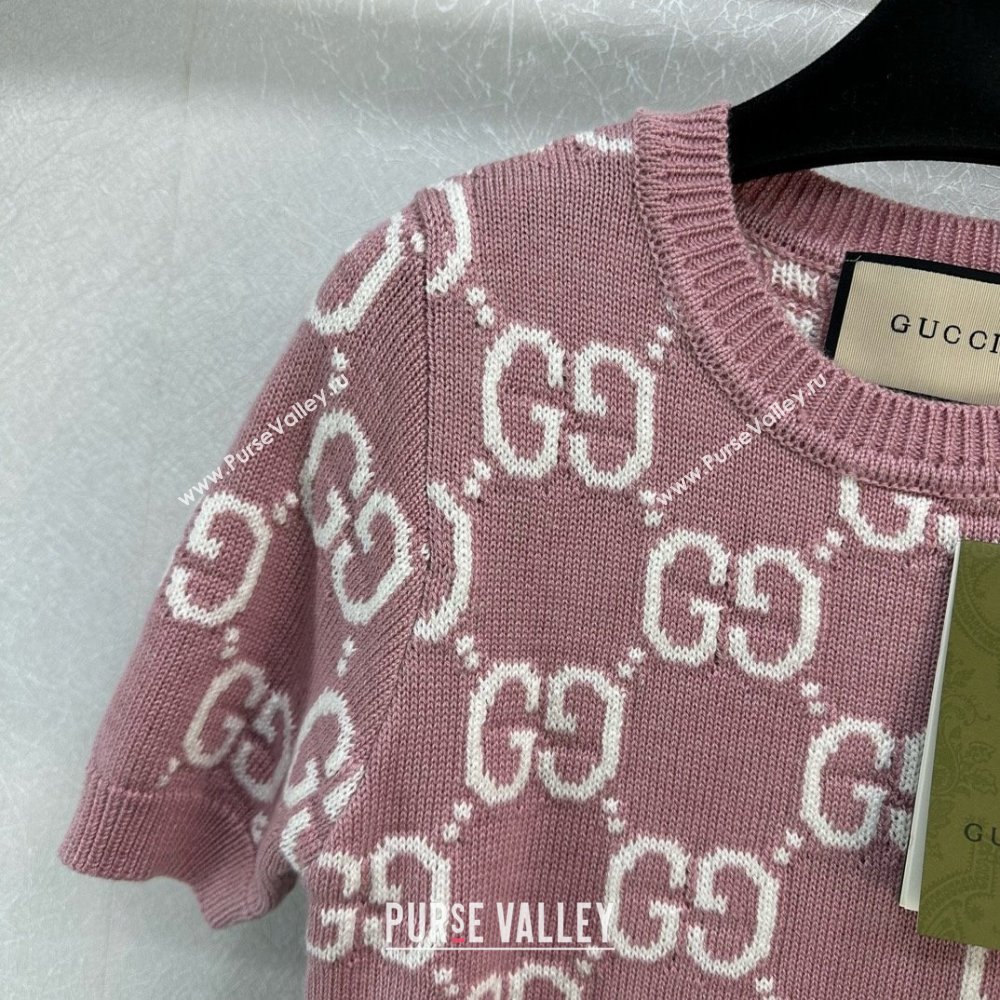 gucci GG knit wool top 772888 pink 2024 (qiqi-240409-05)