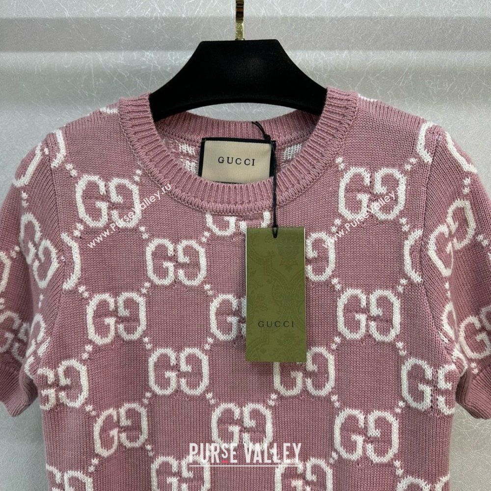 gucci GG knit wool top 772888 pink 2024 (qiqi-240409-05)