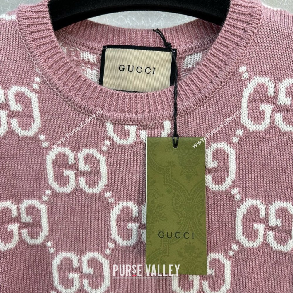 gucci GG knit wool top 772888 pink 2024 (qiqi-240409-05)