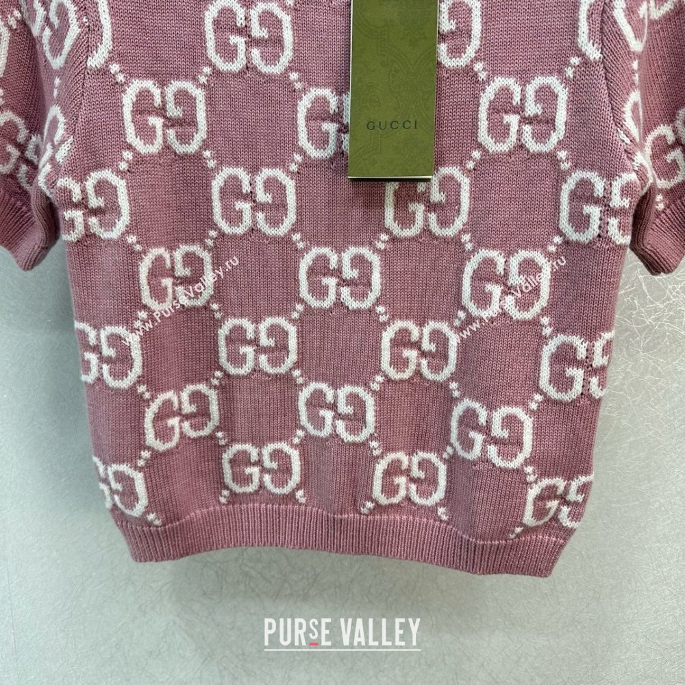 gucci GG knit wool top 772888 pink 2024 (qiqi-240409-05)