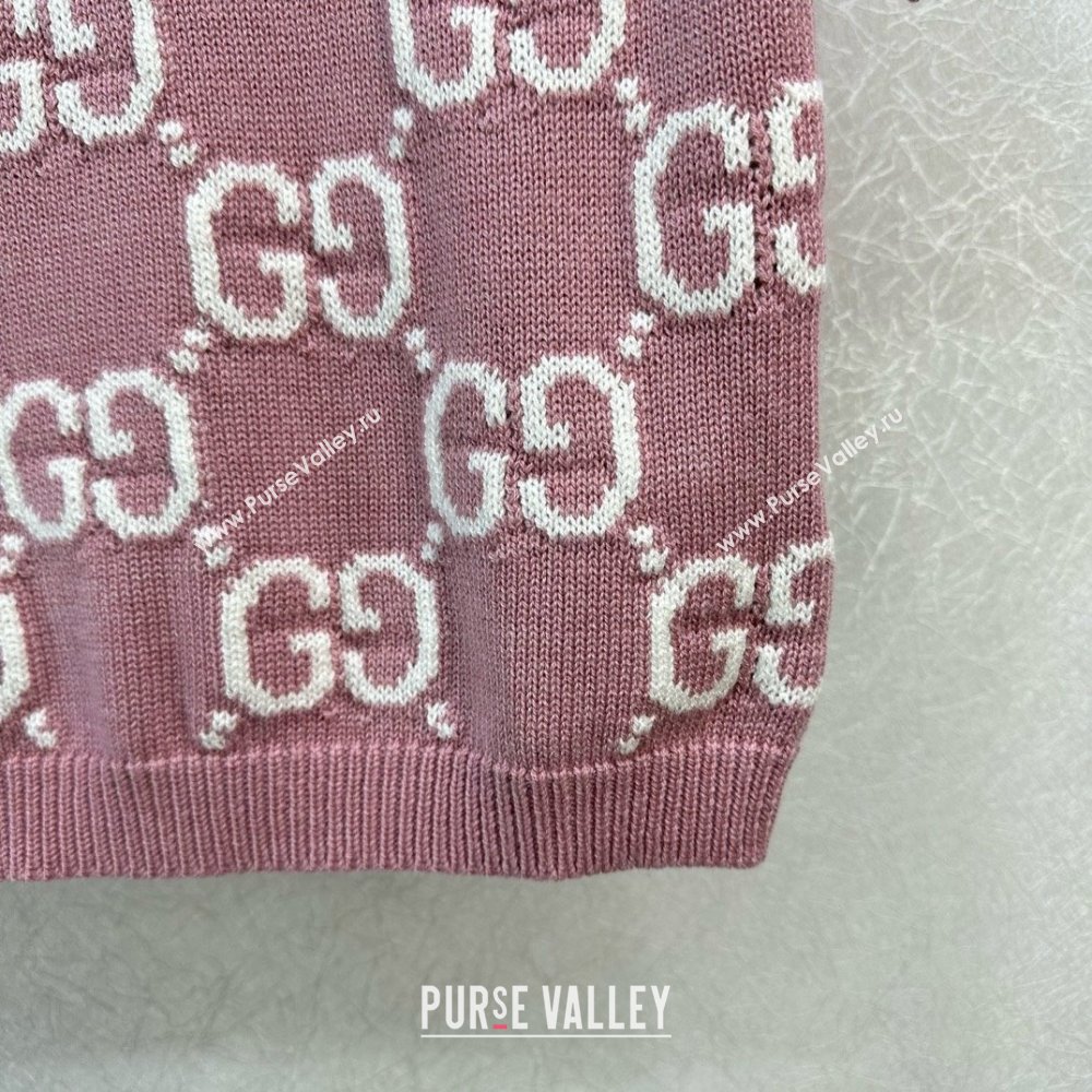 gucci GG knit wool top 772888 pink 2024 (qiqi-240409-05)