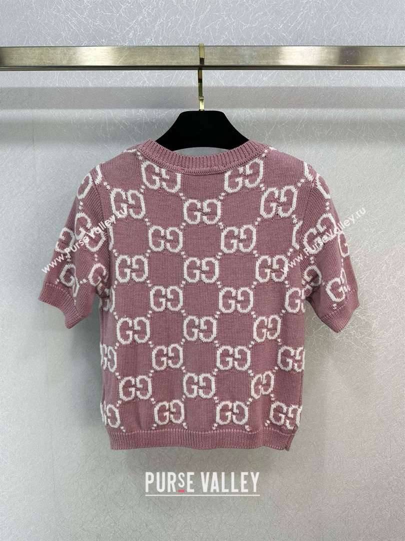 gucci GG knit wool top 772888 pink 2024 (qiqi-240409-05)