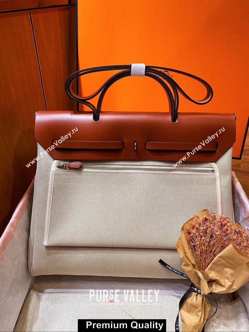 Hermes Herbag Zip 39 Bag in Original Quality burgundy (aiyuan-6210)