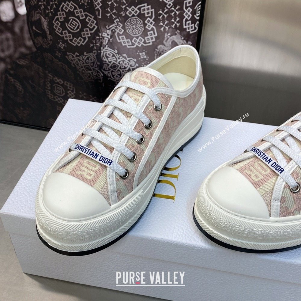 Dior nude Oblique Embroidered Cotton WalknDior Platform Sneaker 2023 (jincheng-230920-09)